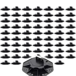 XPOtool Set 70x Stelzlager für Terrassen, 2700kg, 18-28mm, höhenverstellbare Stellfüße für Terrassendielen, Platten und Planken