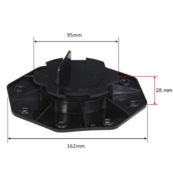 XPOtool Set 40x Stelzlager für Terrassen, 2700kg, 18-28mm, höhenverstellbare Stellfüße für Terrassendielen, Platten und Planken