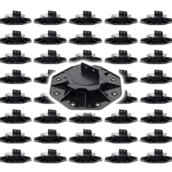 XPOtool Set 40x Stelzlager für Terrassen, 2700kg, 18-28mm, höhenverstellbare Stellfüße für Terrassendielen, Platten und Planken
