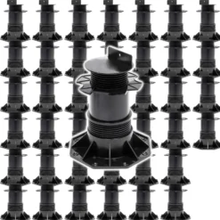 XPOtool Set 40x Stelzlager für Terrassen, 2700kg, 137-215mm, höhenverstellbare Stellfüße für Terrassendielen, Platten und Planken