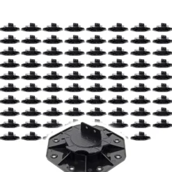 XPOtool Set 80x Stelzlager für Terrassen, 2700kg, 18-28mm, höhenverstellbare Stellfüße für Terrassendielen, Platten und Planken