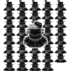 XPOtool Set 40x Stelzlager für Terrassen, 2700kg, 60-138mm, höhenverstellbare Stellfüße für Terrassendielen, Platten und Planken