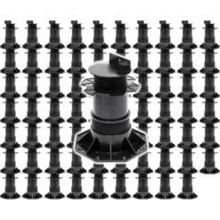 XPOtool Set 70x Stelzlager für Terrassen, 2700kg, 137-215mm, höhenverstellbare Stellfüße für Terrassendielen, Platten und Planken