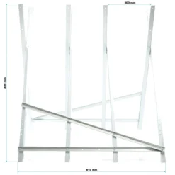 XPOtool Sägebock verzinkt klappbar, 81x82x80 cm, mit 4 Haltern und Zahnung, Holzschneidebock als Sägehilfe, bis 100 kg