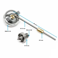 XPOtool 3 teiliges Ersatz Düsen Set 1,0 mm für HVLP-2000 Lackierpistole, Spritzpistole Sprühpistole Zubehör