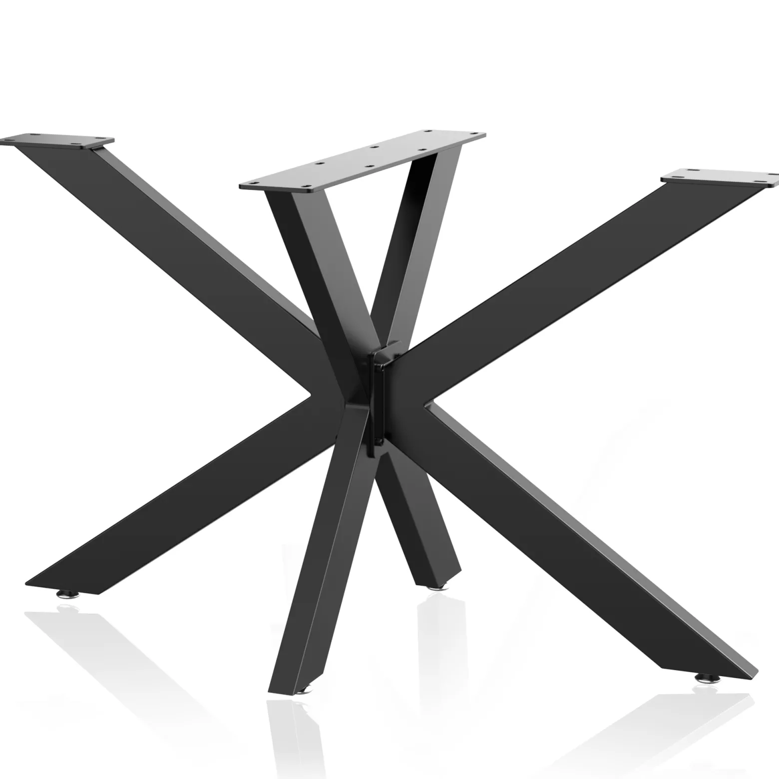 XPOtool Tischbeine aus Stahl Spidergestell 71x68x120cm in Schwarz Tischkufen Tischgestell Tischuntergestell mit Spider-Profil