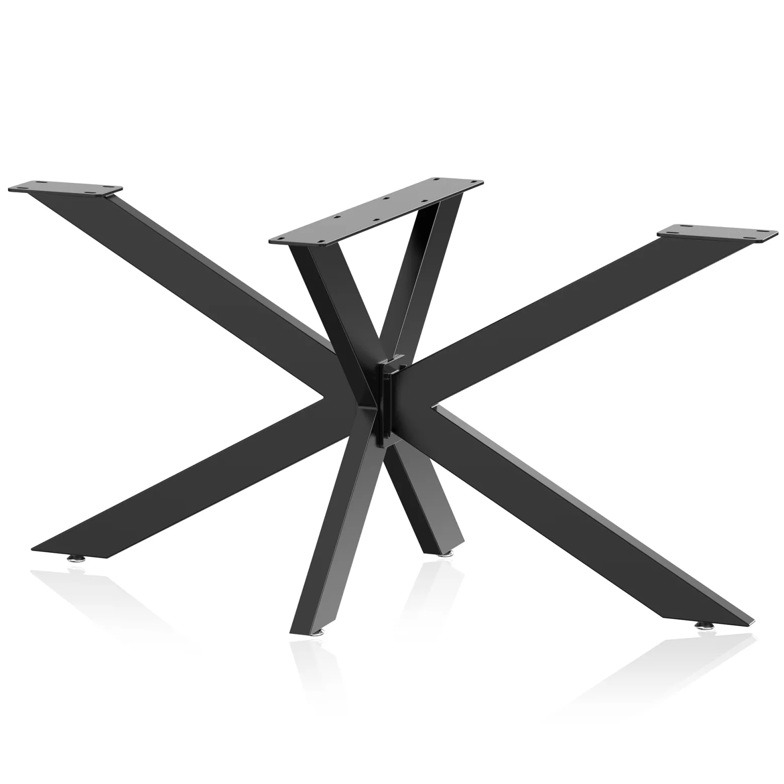XPOtool Tischbeine aus Stahl Spidergestell 71x78x150cm in Schwarz Tischkufen Tischgestell Tischuntergestell mit Spider-Profil