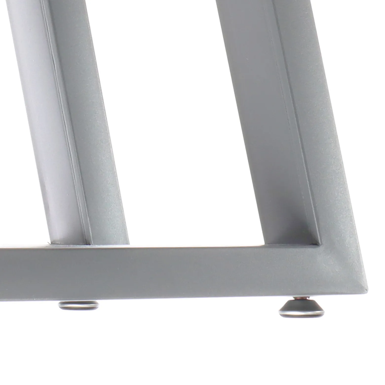 XPOtool Tischbeine 2er Set aus Stahl 60x72cm Grau in Trapez-Form Industrial Vierkantrohr Tischkufen Tischgestell Tischuntergestell