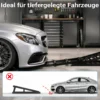 XPOtool Verlängerung für Auffahrrampen 2x 400 kg 650 x 195 mm Kfz-Rampe aus Stahl als Erweiterung für Autorampe, Verladerampe