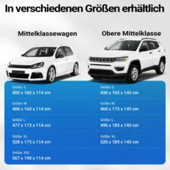 XPOtool Vollgarage für Auto Größe M 431x165x119cm Schutz vor Hagel, wasserdicht, lackschonend, Autoabdeckung mit Luftschlitzen, Reflektoren, Spanngurten