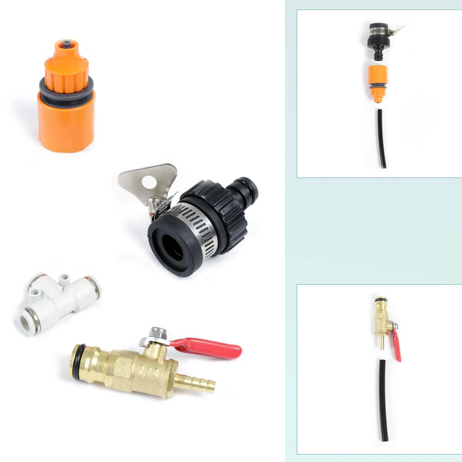 XPOtool Waschbürste Teleskopstiel und Wasserzufuhr Set, 9 m Stiel, 15 m Schlauch, Waschbesen u.a. für Fenster und Solarpaneele
