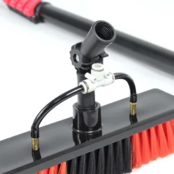 XPOtool Waschbürste Teleskopstiel und Wasserzufuhr Set, 6 m Stiel, 10 m Schlauch, Waschbesen u.a. für Fenster und Solarpaneele