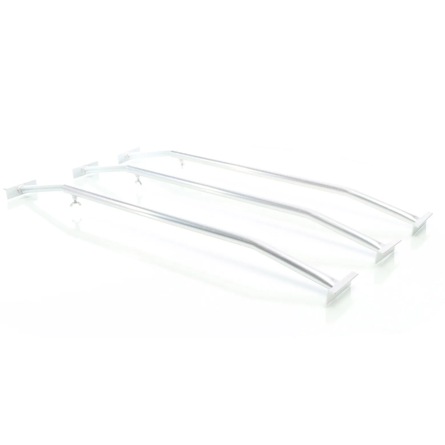 XPOtool 3x Flachplanenbügel für Anhänger 100-145 cm, verstellbare Aluminiumbügel für Anhängerplanen, Planenspanner für Flachplanen