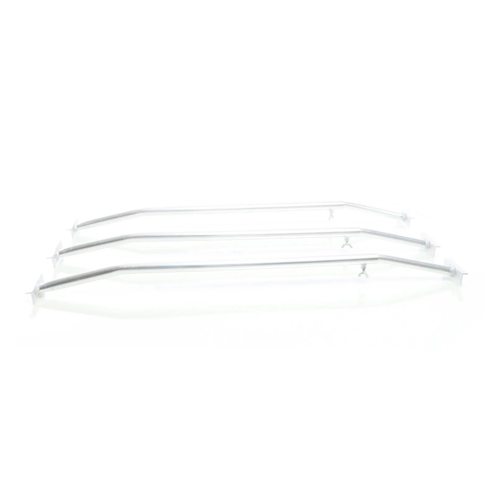 XPOtool 3x Flachplanenbügel für Anhänger 100-145 cm, verstellbare Aluminiumbügel für Anhängerplanen, Planenspanner für Flachplanen