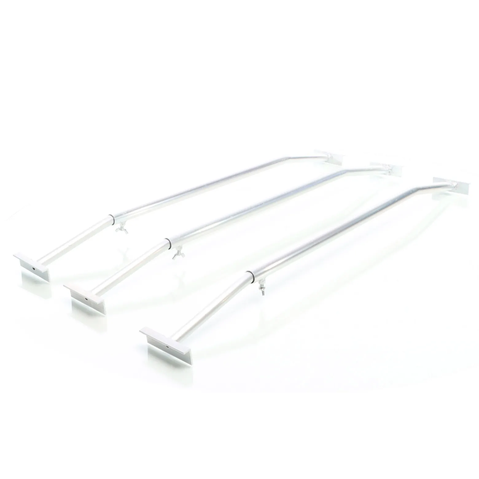 XPOtool 3x Flachplanenbügel für Anhänger 100-145 cm, verstellbare Aluminiumbügel für Anhängerplanen, Planenspanner für Flachplanen