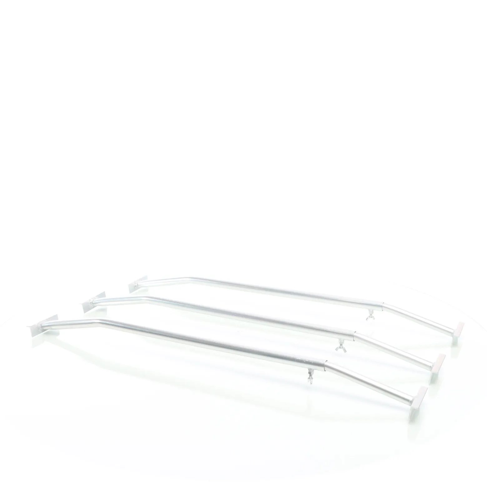XPOtool 3x Flachplanenbügel für Anhänger 100-145 cm, verstellbare Aluminiumbügel für Anhängerplanen, Planenspanner für Flachplanen