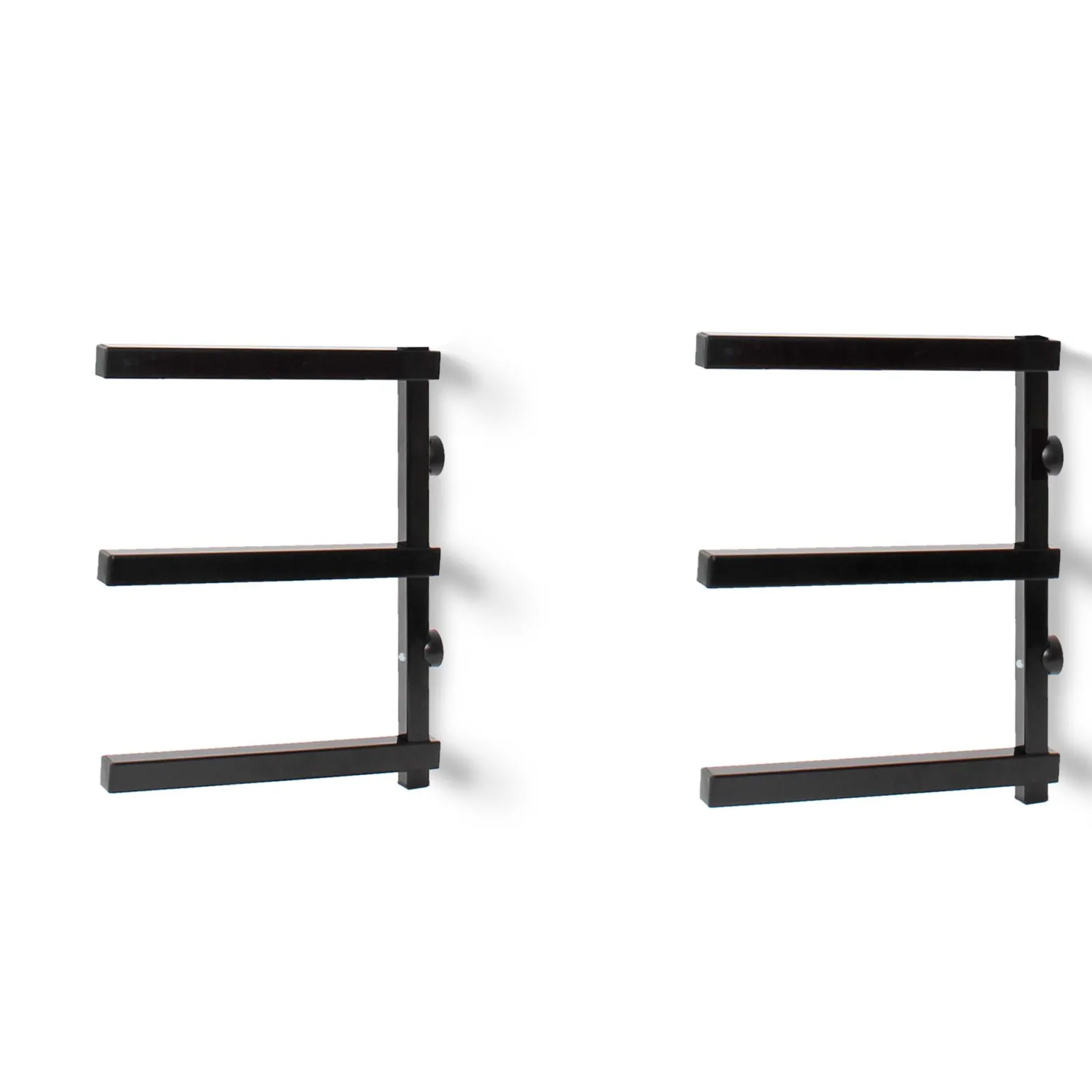 XPOtool 2x Metallregal zur Holzlagerung, 310 x 30 x 455 mm, Kragarmregal mit 3 Etagen, Schwerlastregal 50 kg pro Ebene in Schwarz