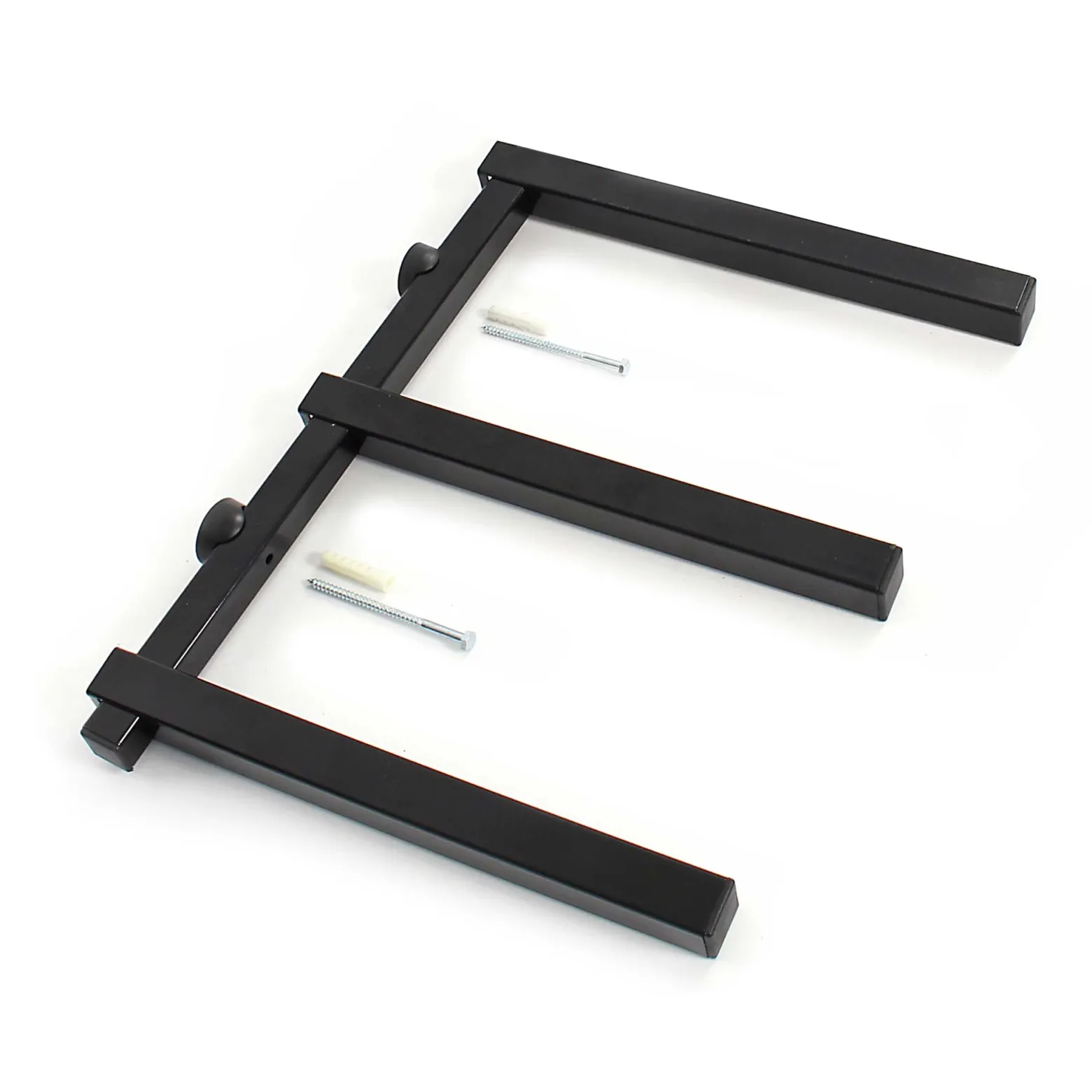 XPOtool 2x Metallregal zur Holzlagerung, 310 x 30 x 455 mm, Kragarmregal mit 3 Etagen, Schwerlastregal 50 kg pro Ebene in Schwarz