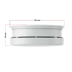2x Rauchmelder mit 9V Batterie, Lange Lebensdauer, Lautstärke Alarm 85dB, Brandmelder kabellos, DIN EN 14604