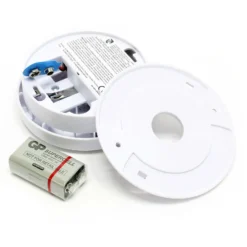 2x Rauchmelder mit 9V Batterie, Lange Lebensdauer, Lautstärke Alarm 85dB, Brandmelder kabellos, DIN EN 14604