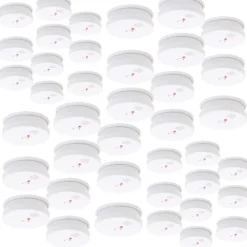 40x Rauchmelder mit 9V Batterie, Lange Lebensdauer, Lautstärke Alarm 85dB, Brandmelder kabellos, DIN EN 14604