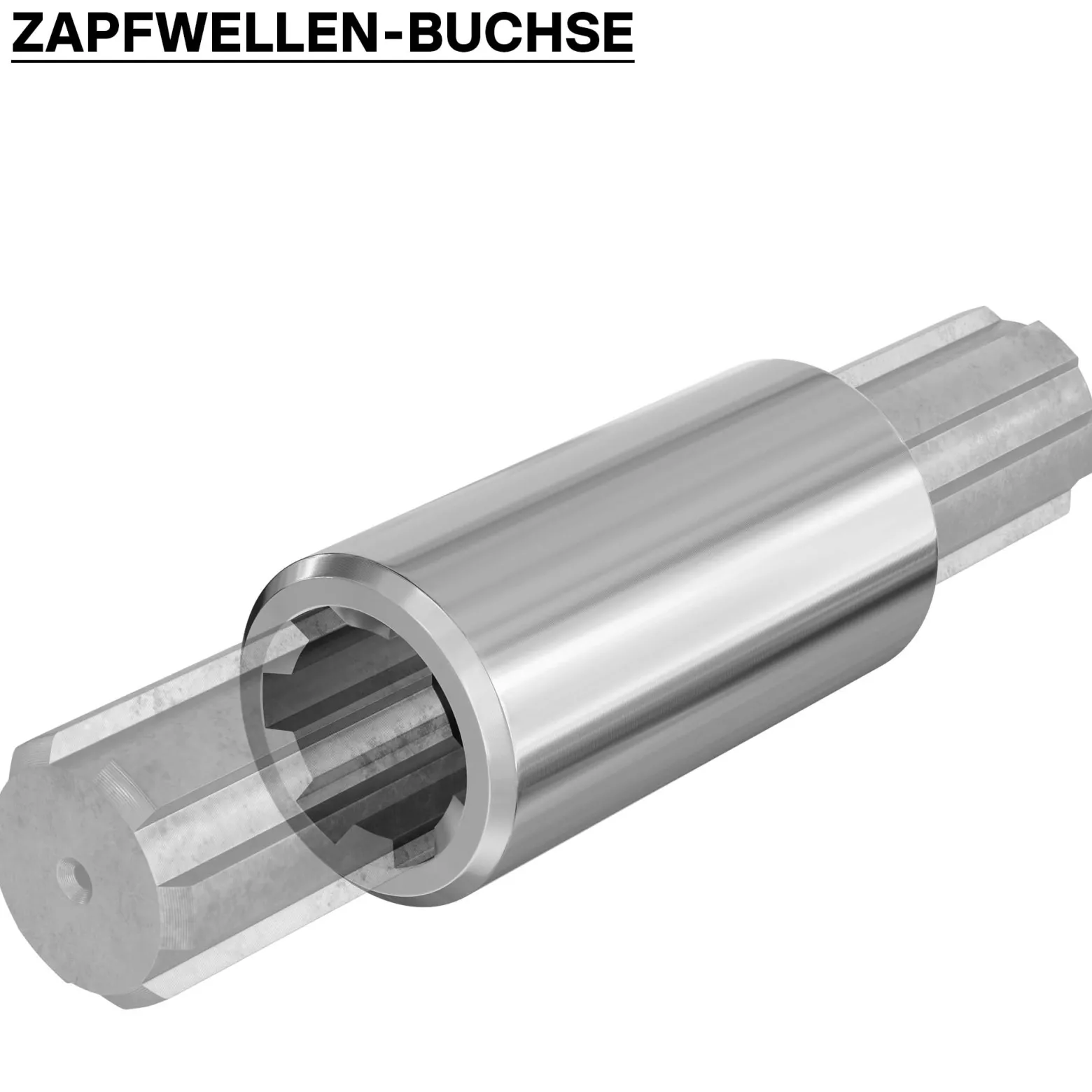 Zapfwellen Buchse B-Typ 100 mm für Vielkeilwelle PTO-Shaft mit 1 3/8" Z6 6 Nuten Traktor Anbaugerät