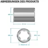Zapfwellen Buchse B-Typ 80 mm für Vielkeilwelle PTO-Shaft mit 1 3/8" Z6 6 Nuten Traktor Anbaugerät