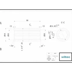 Zapfwellen Buchse B-Typ 80 mm für Vielkeilwelle PTO-Shaft mit 1 3/8