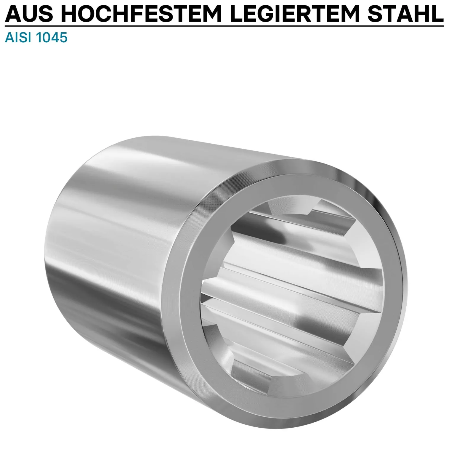 Zapfwellen Buchse B-Typ 80 mm für Vielkeilwelle PTO-Shaft mit 1 3/8" Z6 6 Nuten Traktor Anbaugerät