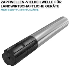 Zapfwellen Keilwelle B1 300 mm Vielkeilwelle für PTO-Shaft mit 1 3/8