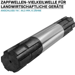 Zapfwellen Keilwelle C2 300 mm Vielkeilwelle für PTO-Shaft mit 1 3/4" Z6 6 Zähne Traktor Anbaugerät