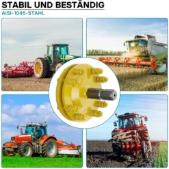 Zapfwellen Kupplung für 6 Zahn Keilwelle 1 3/8