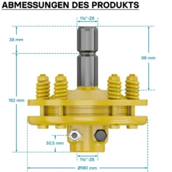 Zapfwellen Kupplung für 6 Zahn Keilwelle 1 3/8
