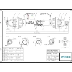 Zapfwelle T6 Gelenkwelle 1010-1111mm 830Nm 540U/min, PTO-Shaft, 74kW (100PS), 2x 1 3/8
