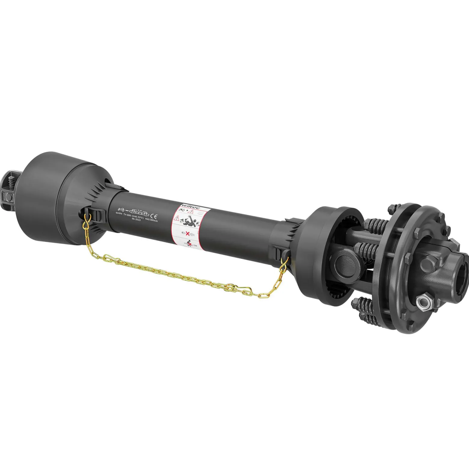 Zapfwelle T4 Gelenkwelle 800-880mm 460Nm 540U/min, PTO-Shaft, 40kW (55PS), 2x1 3/8" 6 Zahn Kupplung
